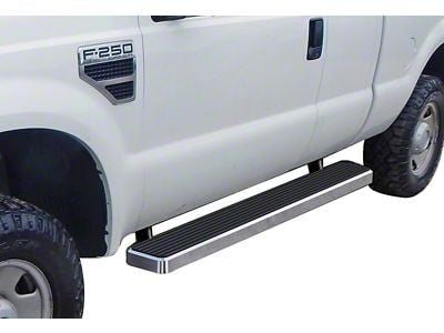 6-Inch iStep Running Boards; Hairline Silver (11-16 F-250 Super Duty SuperCab)