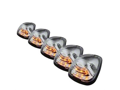 Amber LED Cab Roof Lights; Clear (11-15 F-250 Super Duty)