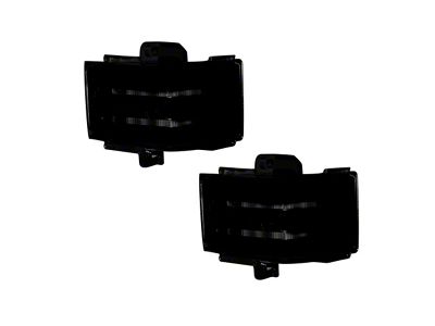 Amber LED Side Mirror Lenses; Smoked (17-25 F-250 Super Duty w/ Factory Halogen Headlights & Tail Lights)