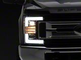 APEX Series Sequential Turn Signal Full LED Headlights; Chrome Housing; Clear Lens (17-18 F-250 Super Duty w/ Factory Halogen Headlights)