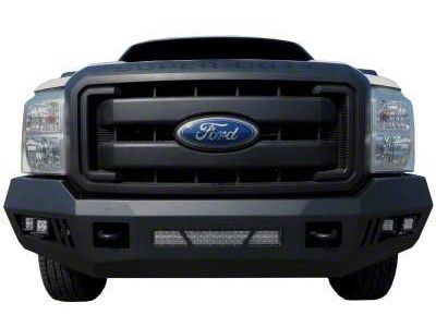 Armour Front Bumper with LED Lights; Black (11-16 F-250 Super Duty)