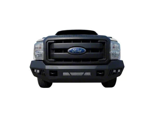 Armour Front Bumper with LED Lights; Black (17-19 F-250 Super Duty)