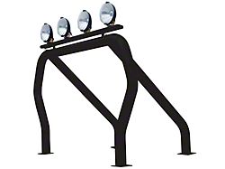 Go Rhino Single Bar/Single Kicker Bed Bar; Black (11-16 F-250 Super Duty)