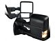 Manual Towing Mirrors with Smoked Turn Signals; Black (11-16 F-250 Super Duty)