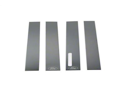 Putco Black Platinum Pillar Posts with Ford Logo (17-22 F-250 Super Duty SuperCab, SuperCrew)