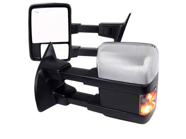 Powered Heated Towing Mirrors; Chrome (11-16 F-250 Super Duty)