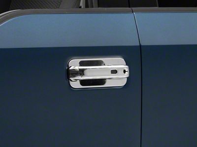 Door Handle Covers with Bezels and Smart Key Opening; Chrome (17-22 F-250 Super Duty SuperCrew)