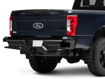 Elevation Rear Bumper; Fine Textured Black (17-22 F-250 Super Duty)