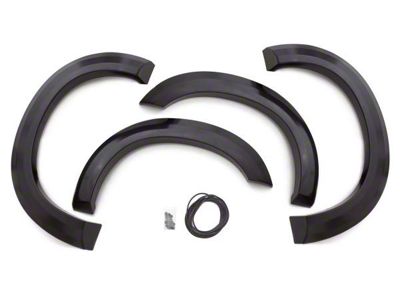 Elite Series Extra Wide Style Fender Flares; Front and Rear; Smooth Black (11-16 F-250/F-350 Super Duty SRW)