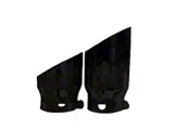 Angled Cut Dual Wall Round Exhaust Tips; 5-Inch; Matte Black (99-26 F-250 Super Duty)