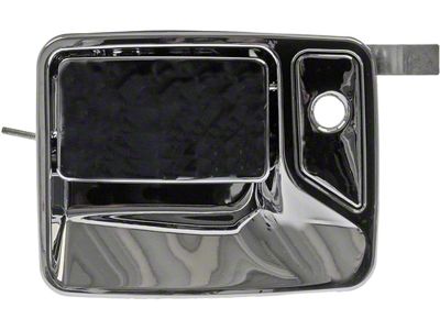 Exterior Door Handle; Front Left; All Chrome; Plastic (11-16 F-250 Super Duty)