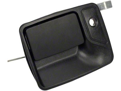 Exterior Door Handle; Metal; Front Left; Textured Black; Plastic (11-16 F-250 Super Duty)