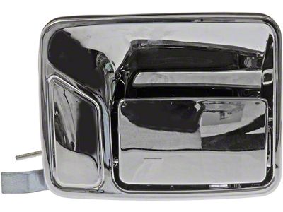 Exterior Door Handle; Rear Left; All Chrome; Plastic (11-16 F-250 Super Duty SuperCab, SuperCrew)