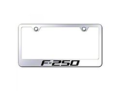 F-250 License Plate Frame; Chrome (Universal; Some Adaptation May Be Required)