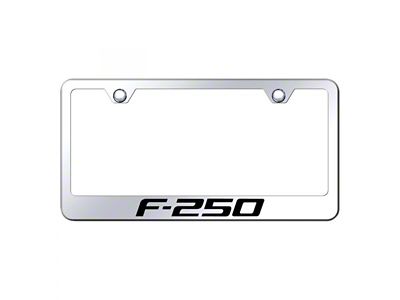 F-250 License Plate Frame; Chrome (Universal; Some Adaptation May Be Required)