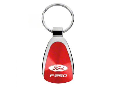 F-250 Teardrop Key Fob; Red