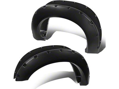 Fender Flares; Pocket-Rivet Style; Matte Black (11-16 F-250 Super Duty)