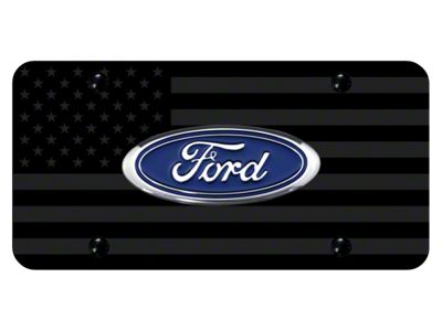 Ford License Plate; Flag (Universal; Some Adaptation May Be Required)