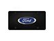 Ford Logo License Plate; Chrome on Black (Universal; Some Adaptation May Be Required)