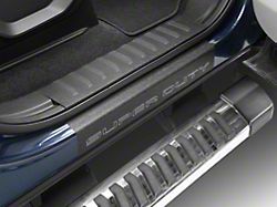Front Door Sill Protection with Super Duty Logo; TUF-LINER Black; Black and Gray (17-25 F-250 Super Duty)