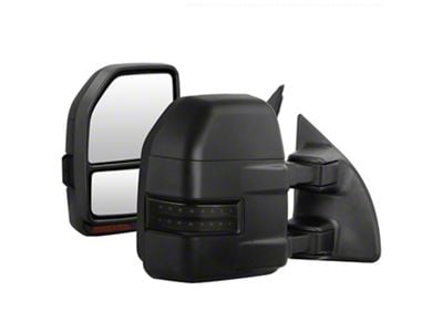 G4 Manual Telescoping Mirrors with Smoked Sequential LED Turn Signals (11-15 F-250 Super Duty)