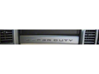 Glove Box Insert Letters; Charcoal Silver (17-22 F-250 Super Duty)