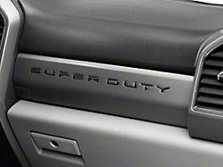 Glove Box Insert Letters; Gloss Black (17-22 F-250 Super Duty)