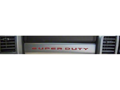Glove Box Letter Inserts; Gloss Red (17-22 F-250 Super Duty)