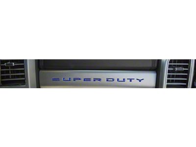 Glove Box Insert Letters; Lightning Blue (17-22 F-250 Super Duty)