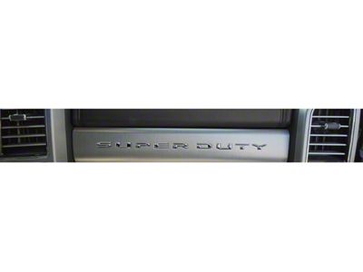 Glove Box Letter Inserts; Liquid Chrome (17-22 F-250 Super Duty)