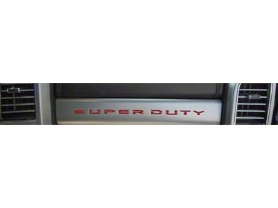 Glove Box Insert Letters; Matte Red (17-22 F-250 Super Duty)