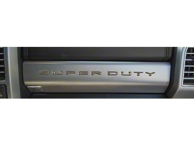Glove Box Letter Inserts; Stone Gray (17-22 F-250 Super Duty)