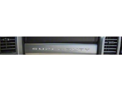 Glove Box Letter Inserts; Turbo Silver (17-22 F-250 Super Duty)