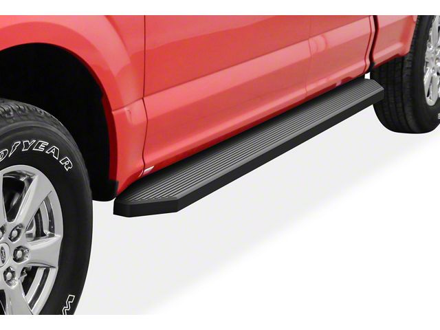 H-Style Running Boards; Black (17-24 F-250 Super Duty SuperCab)