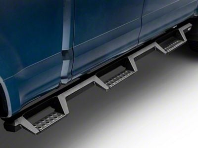 Westin HDX Drop Wheel-to-Wheel Nerf Side Step Bars; Textured Black (17-25 F-250 Super Duty SuperCrew w/ 6-3/4-Foot Bed)