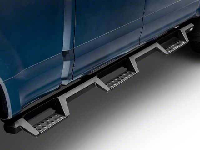 Westin HDX Drop Wheel-to-Wheel Nerf Side Step Bars; Textured Black (17-24 F-250 Super Duty SuperCrew w/ 6-3/4-Foot Bed)