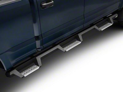 Westin HDX Stainless Wheel-to-Wheel Drop Nerf Side Step Bars; Textured Black (17-25 F-250 Super Duty SuperCrew w/ 6-3/4-Foot Bed)