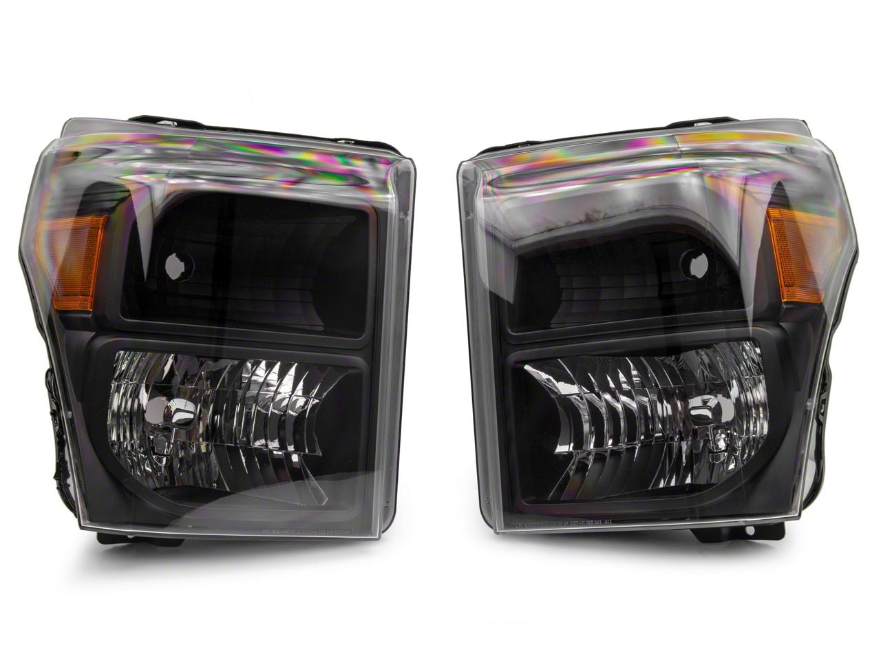 thumbnail image 2 of Super Duty LED Headlights LED Headlight Assembly For Ford F250-F550 Super Duty 2011-2016 - Chrome With DRL & Halo F350 Headlight Assembly 2 of 10