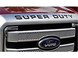 Hood Insert Letters; Black/Silver American Flag (11-16 F-250 Super Duty)