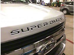 Hood Insert Letters; Gloss Black (17-22 F-250 Super Duty)