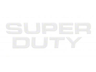 Hood Insert Letters; Gloss White (11-16 F-250 Super Duty)