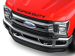 Hood Insert Letters; Matte Black (17-22 F-250 Super Duty)
