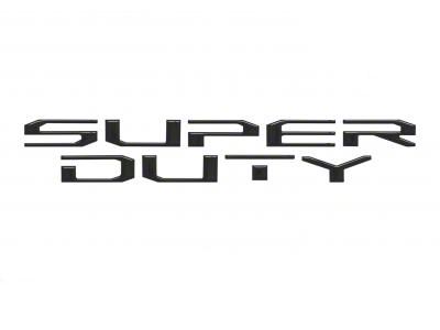 Hood Insert Letters; Reflective Gloss Black (17-22 F-250 Super Duty)