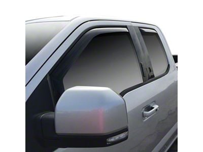 In-Channel Window Deflectors; Front and Rear; Smoke (17-23 F-250 Super Duty SuperCab)