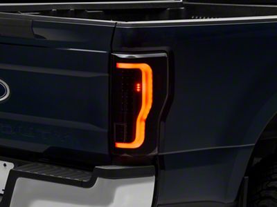 LED Tail Lights; Black Housing; Clear Lens (17-19 F-250 Super Duty w/ Factory Halogen Tail Lights)