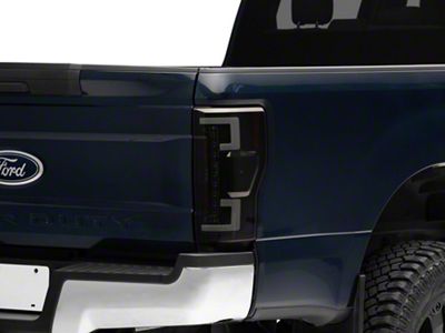 LED Tail Lights; Black Housing; Smoked Lens (17-19 F-250 Super Duty w/ Factory Halogen Tail Lights)