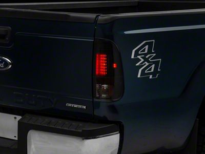 LED Tail Lights; Black Housing; Smoked Lens (11-16 F-250 Super Duty)