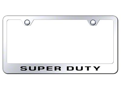 Superduty Laser Etched License Plate Frame; Mirrored (Universal; Some Adaptation May Be Required)