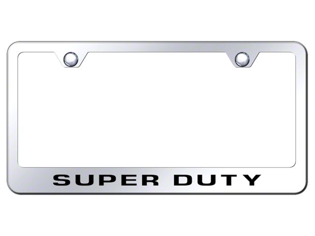 Superduty Laser Etched License Plate Frame; Mirrored (Universal; Some Adaptation May Be Required)