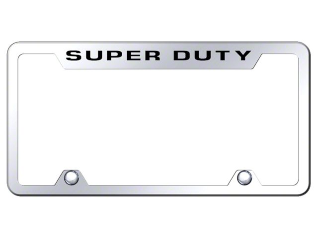 Superduty Laser Etched License Plate Frame; Mirrored (Universal; Some Adaptation May Be Required)